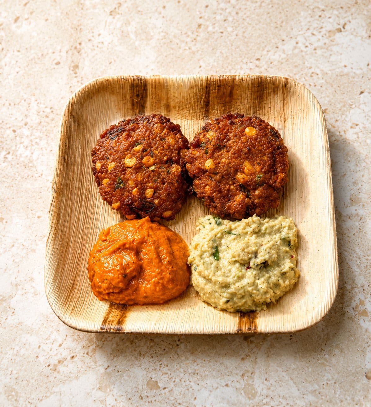 Masala dal vada with chutneys