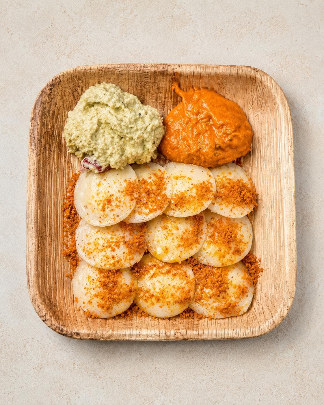 Ghee podi idli served fresh at Nuvana